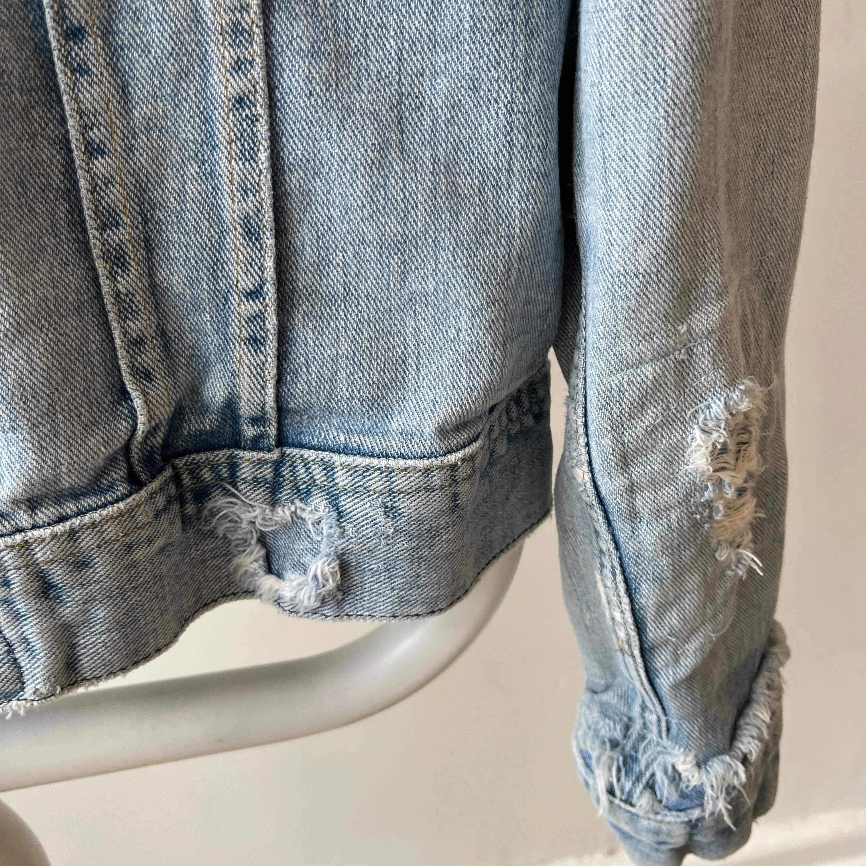 1980s Destroyed and Resurrected Lee Denim Jean Jacket (See Pics)
