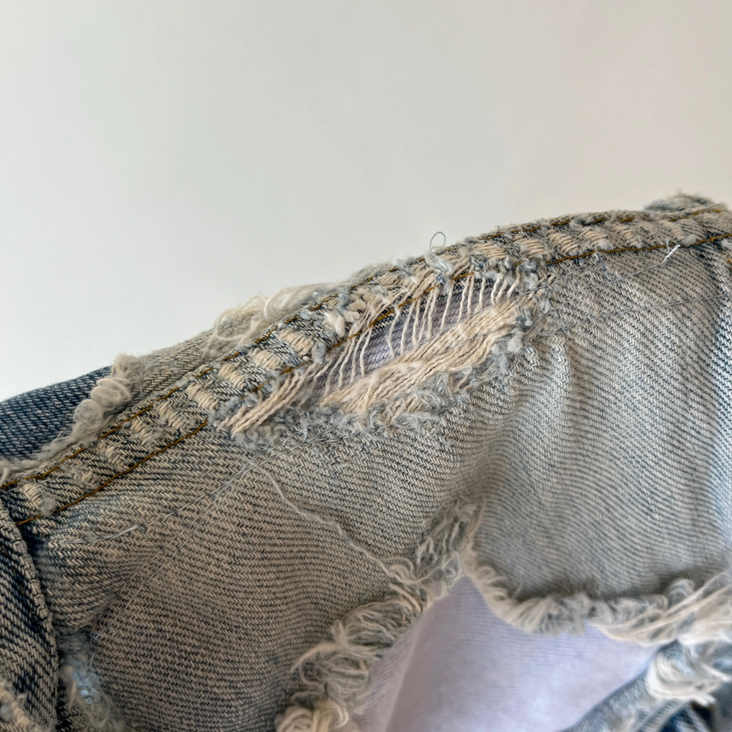 1980s Destroyed and Resurrected Lee Denim Jean Jacket (See Pics)