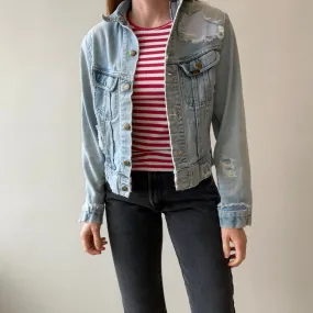 1980s Destroyed and Resurrected Lee Denim Jean Jacket (See Pics)