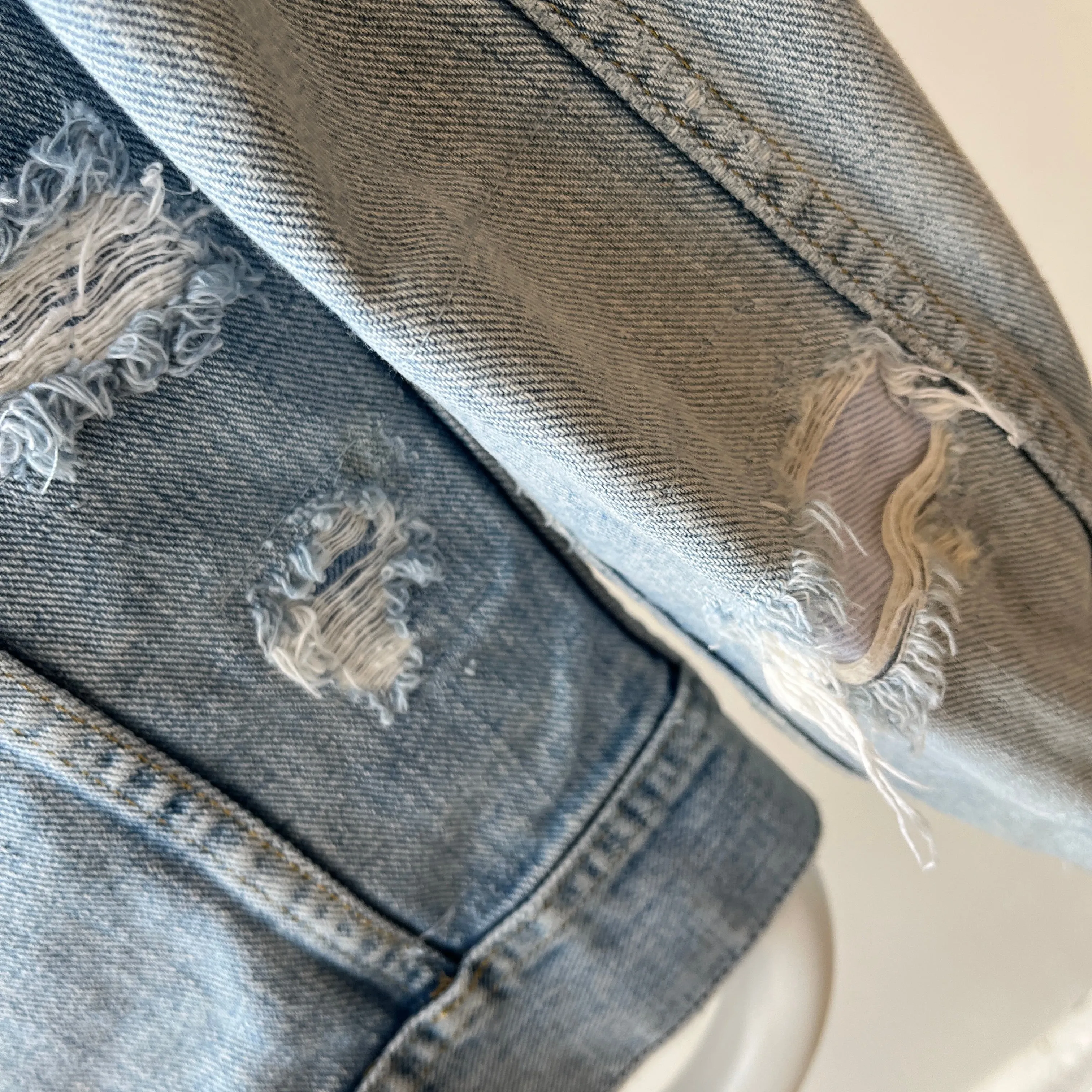 1980s Destroyed and Resurrected Lee Denim Jean Jacket (See Pics)