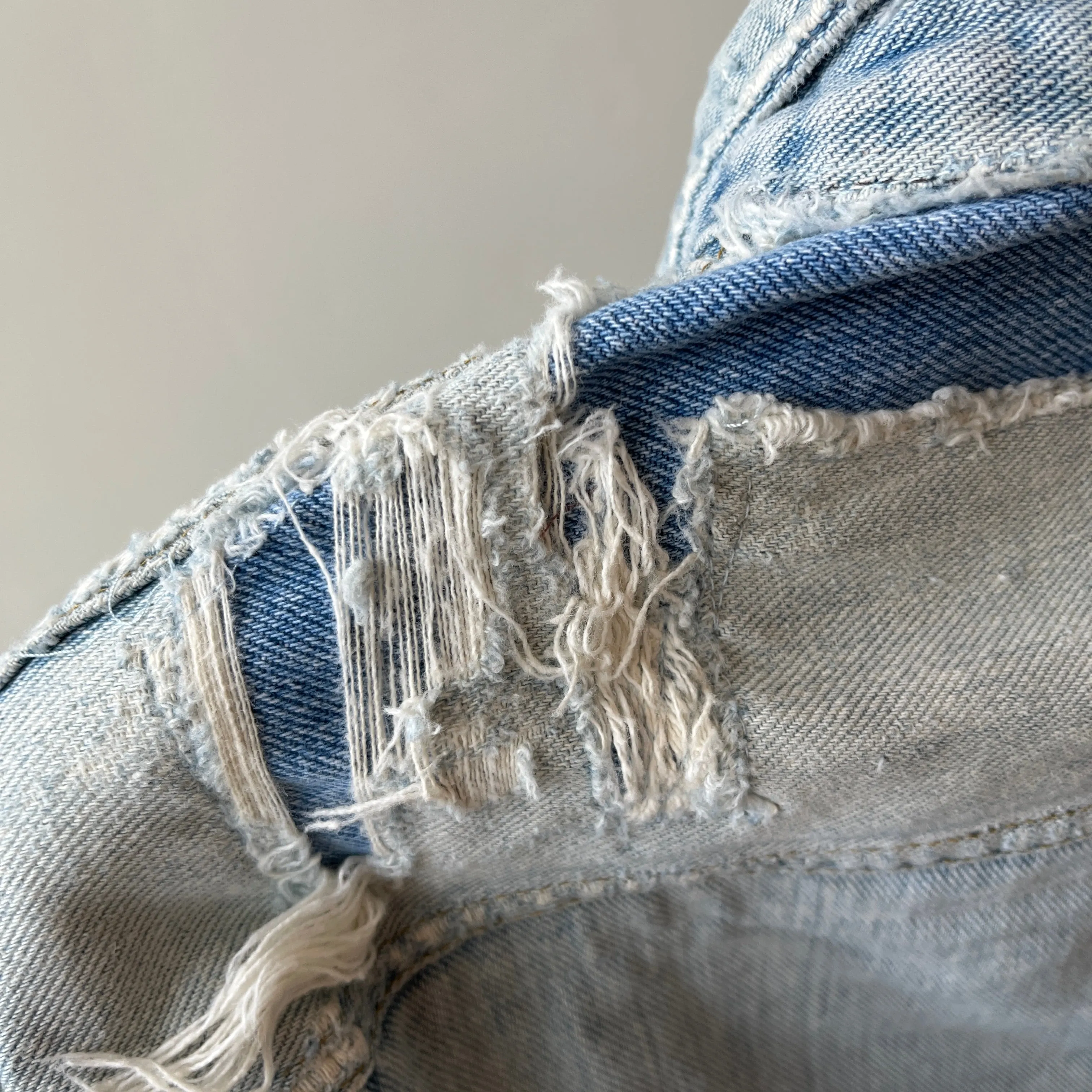 1980s Destroyed and Resurrected Lee Denim Jean Jacket (See Pics)