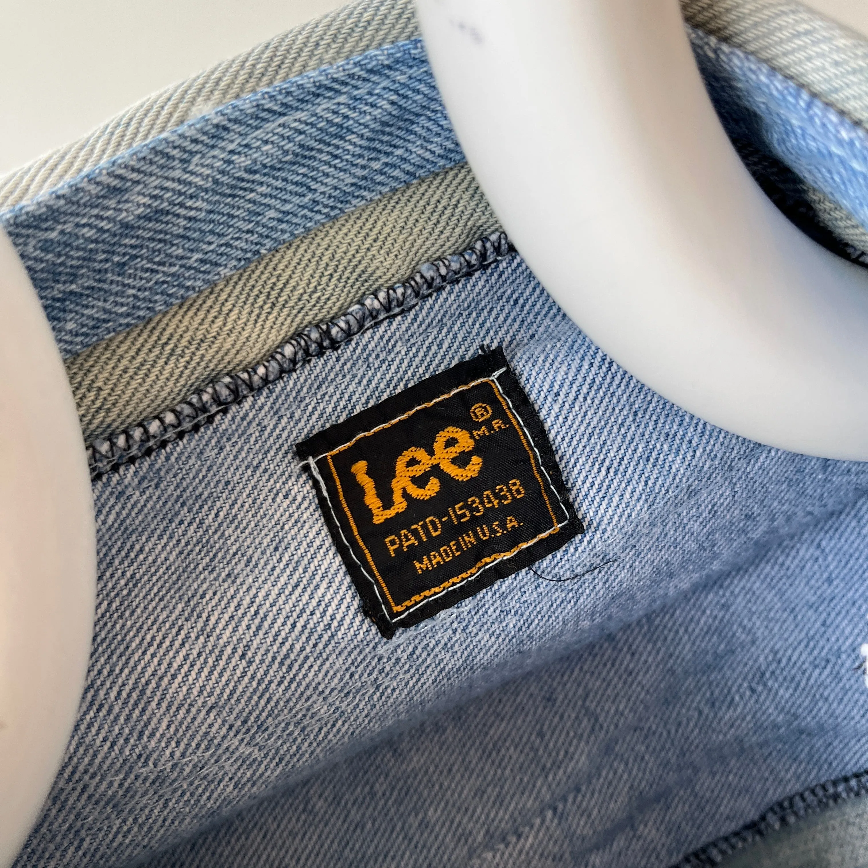 1980s Destroyed and Resurrected Lee Denim Jean Jacket (See Pics)