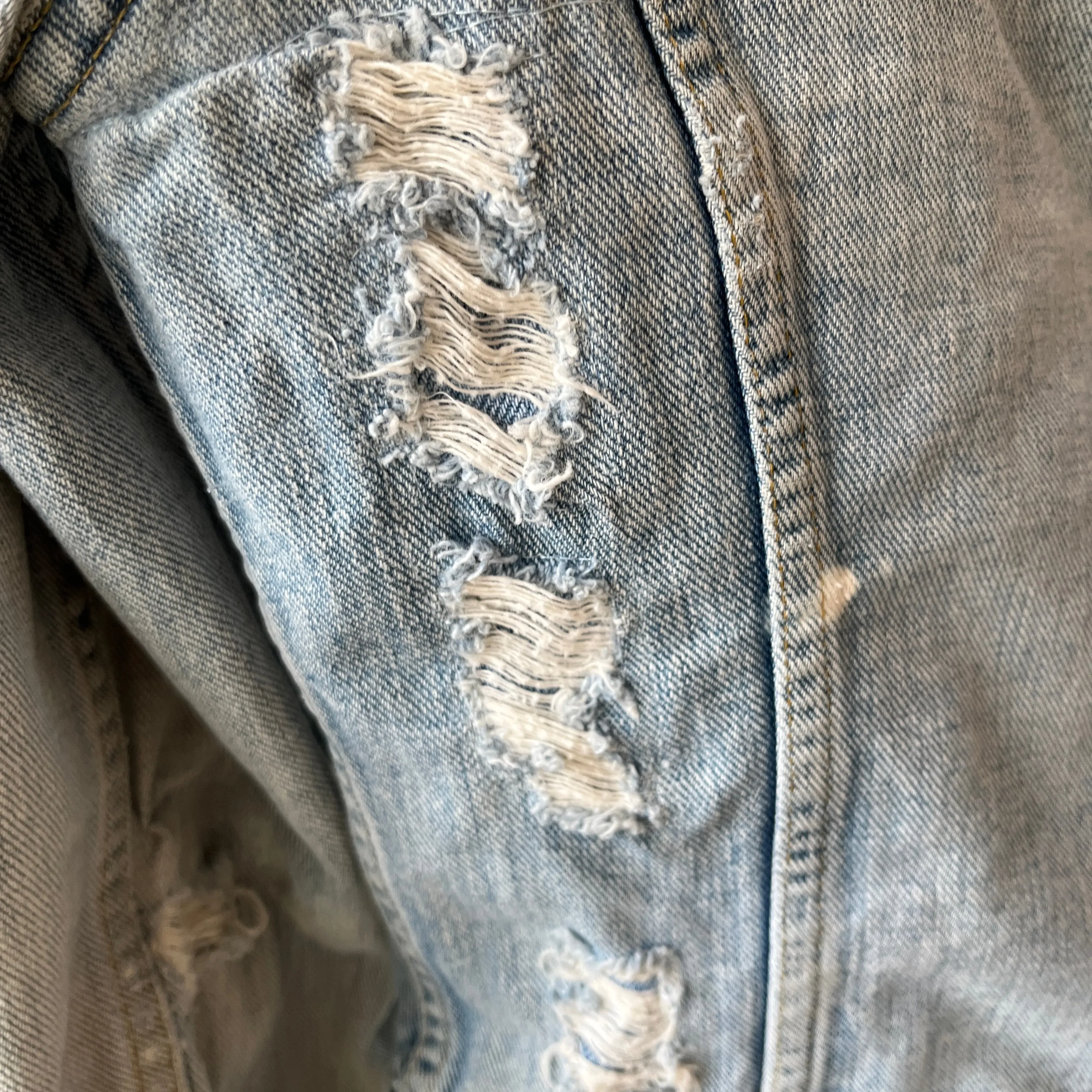 1980s Destroyed and Resurrected Lee Denim Jean Jacket (See Pics)