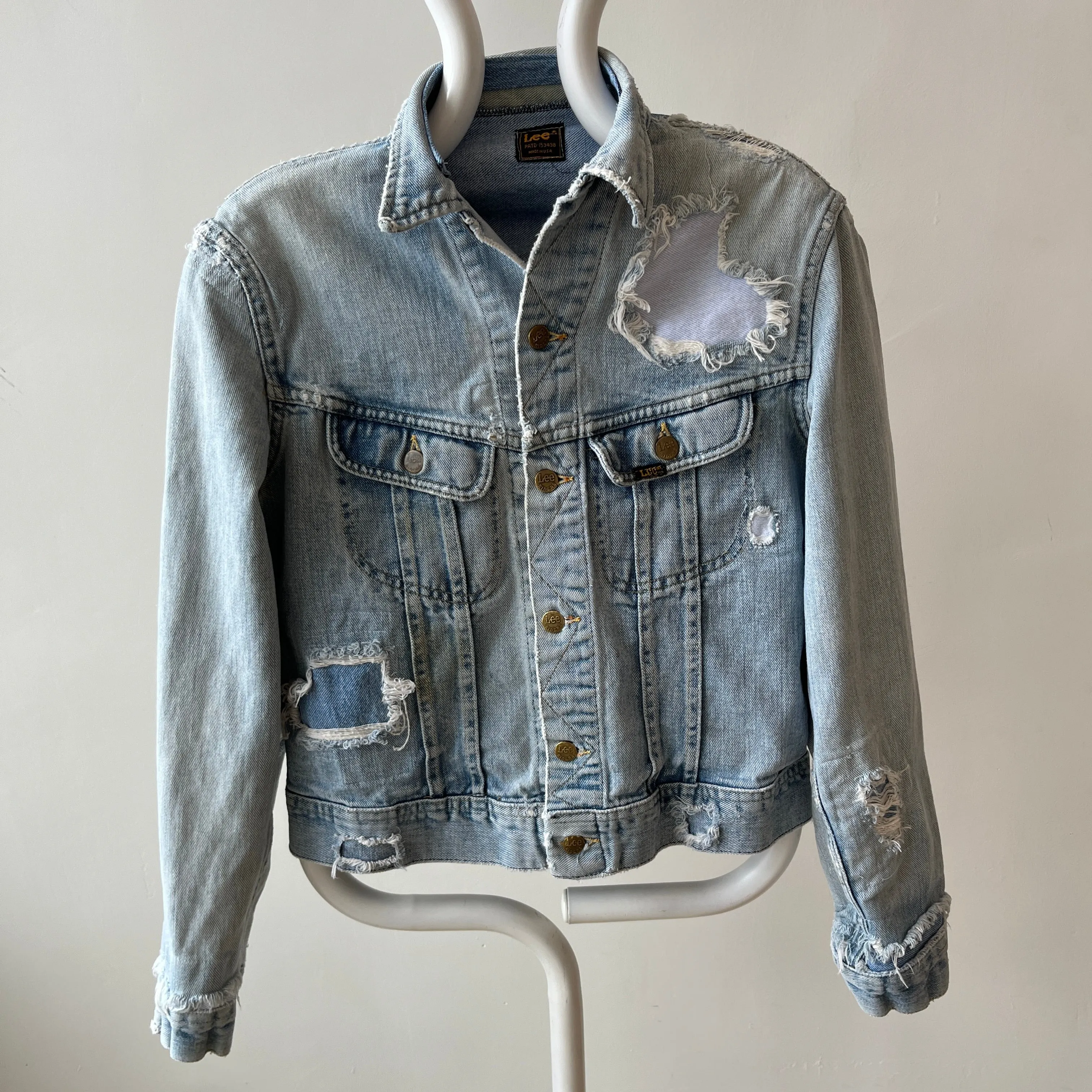 1980s Destroyed and Resurrected Lee Denim Jean Jacket (See Pics)