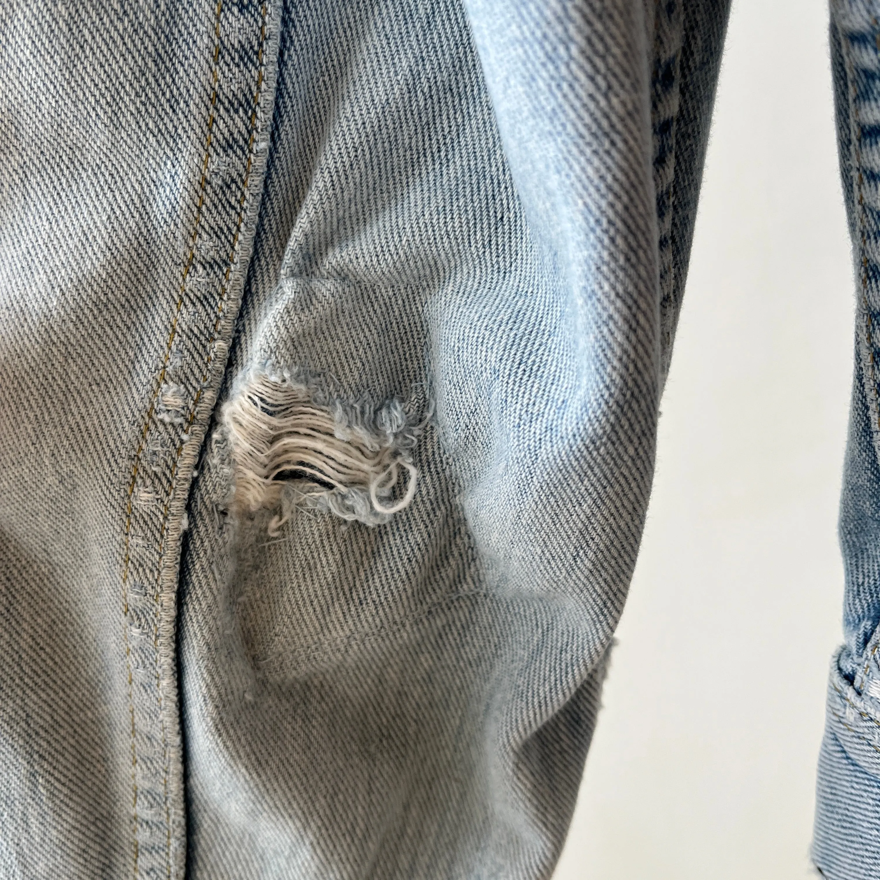 1980s Destroyed and Resurrected Lee Denim Jean Jacket (See Pics)