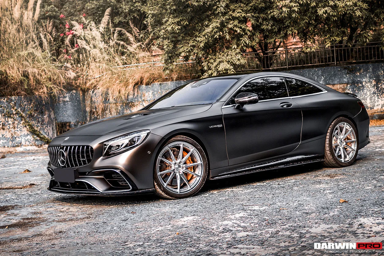 2014-2021 Mercedes Benz C217 S63/S65 AMG Coupe BKSS Style Carbon Fiber Side Skirts