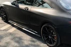 2014-2021 Mercedes Benz C217 S63/S65 AMG Coupe BKSS Style Carbon Fiber Side Skirts