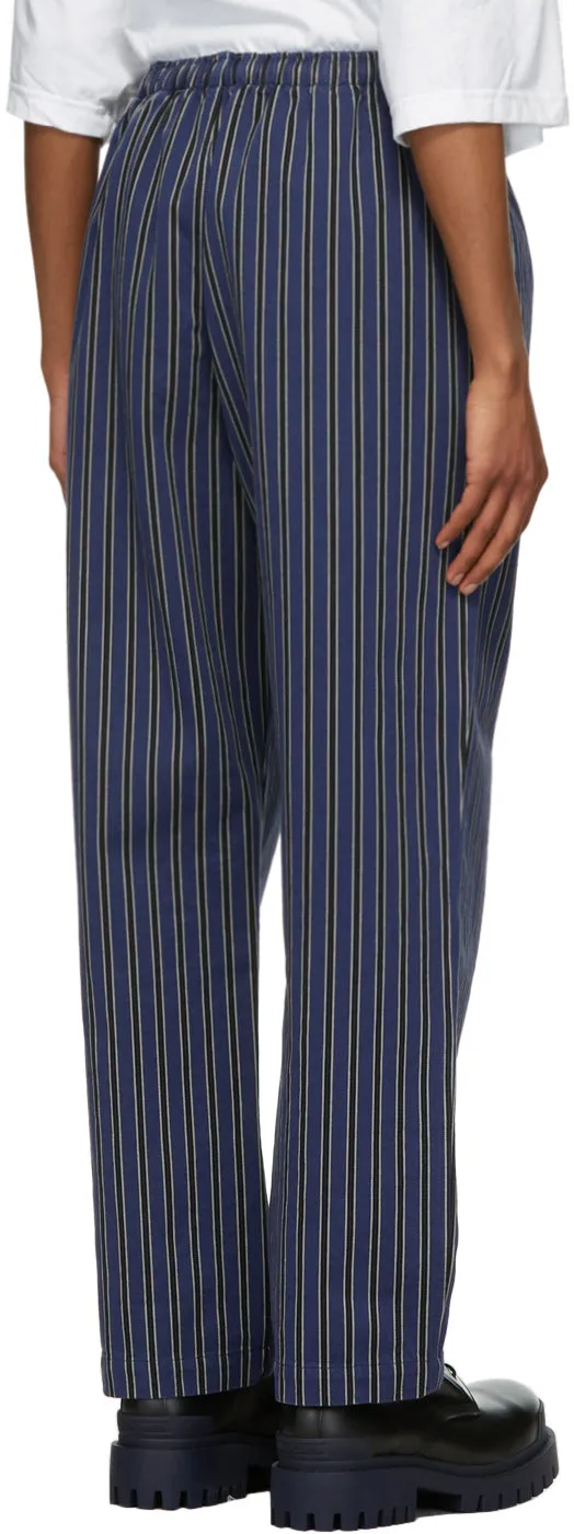 Balenciaga Navy Gabardine Pyjama Trousers