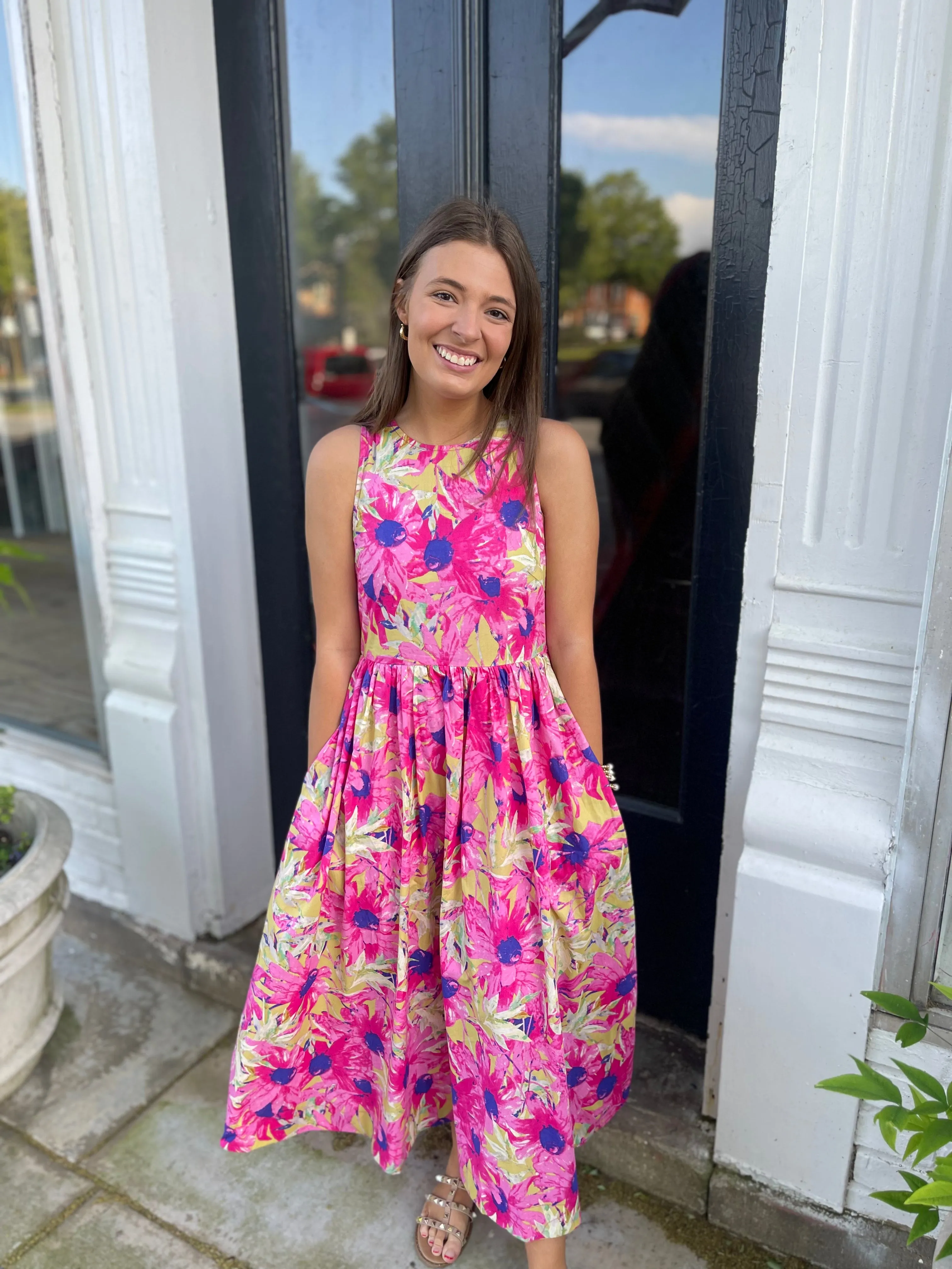 Carol Floral Midi Dress