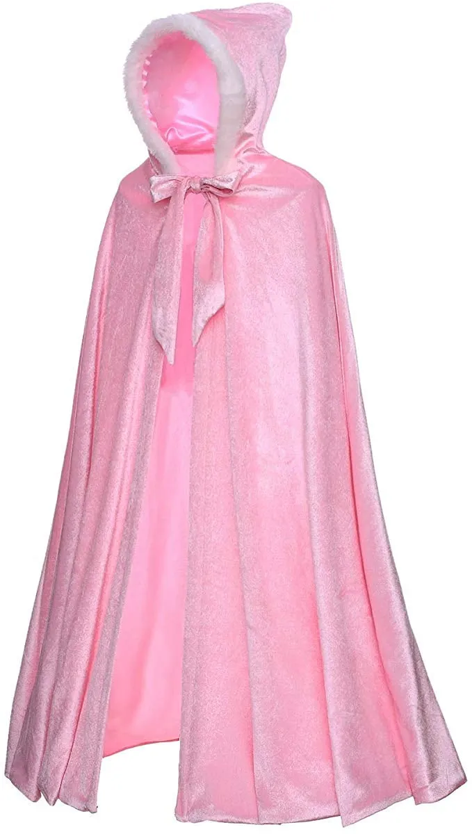 Deluxe Elsa Princess Purple Cape Costume for 3-12 Girls Years