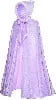 Deluxe Elsa Princess Purple Cape Costume for 3-12 Girls Years