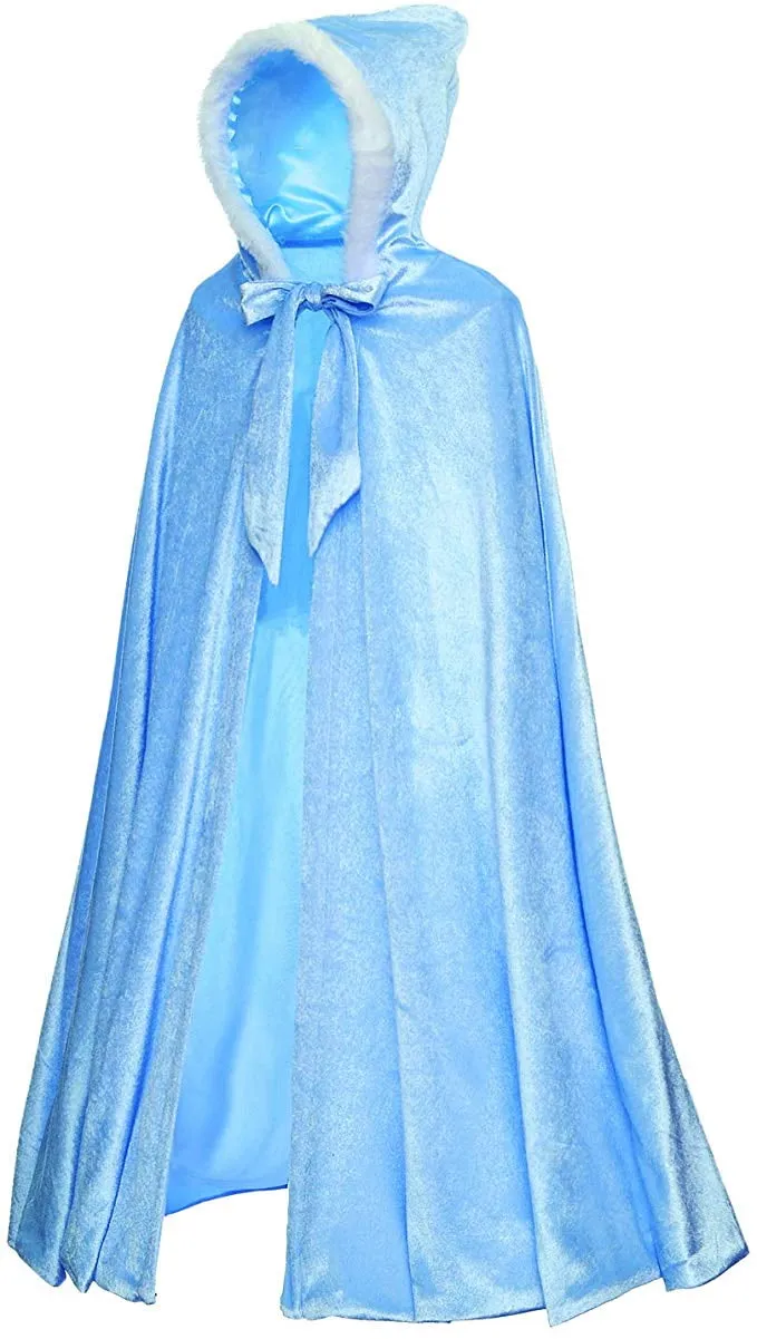 Deluxe Elsa Princess Purple Cape Costume for 3-12 Girls Years