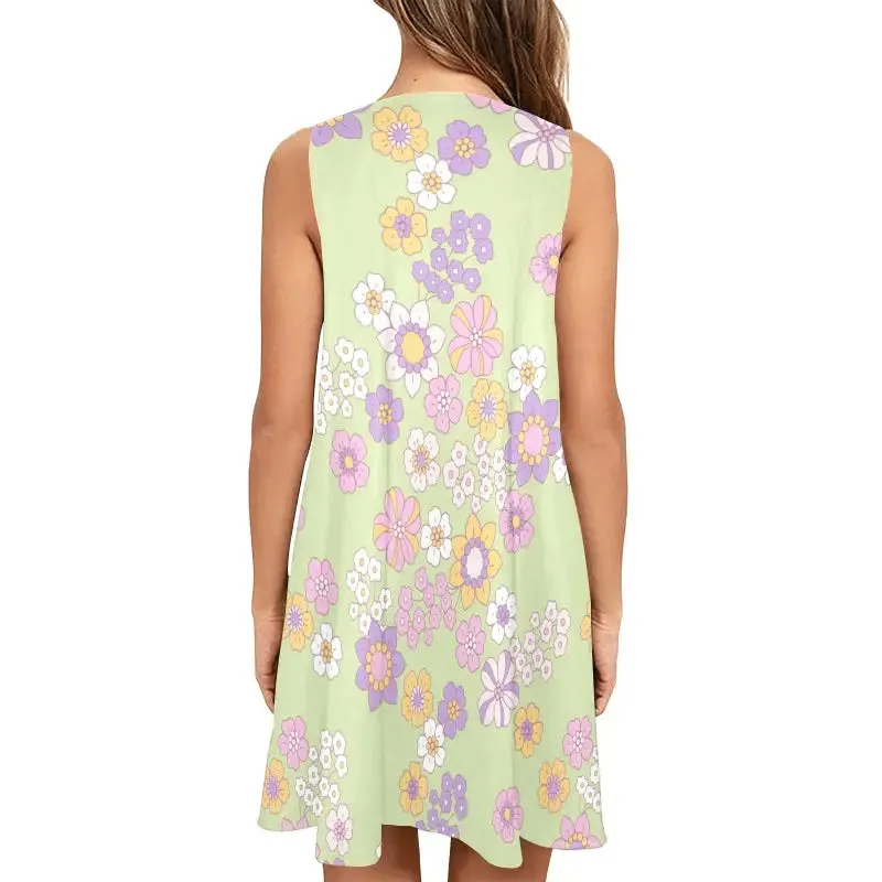 Get Your Groove On in the Most Fun Retro Floral Mini Dress Ever