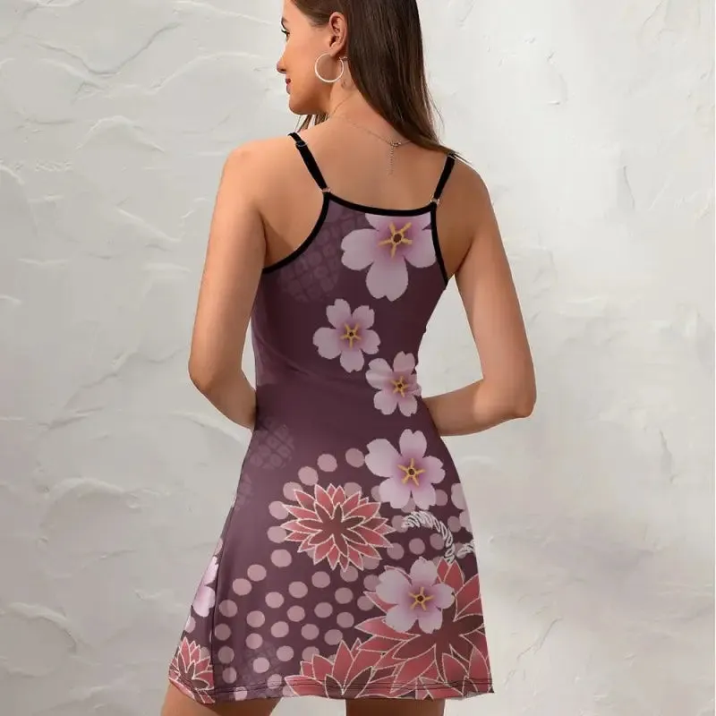 Get Your Groove on with This Mini Boho Purple Floral Dress