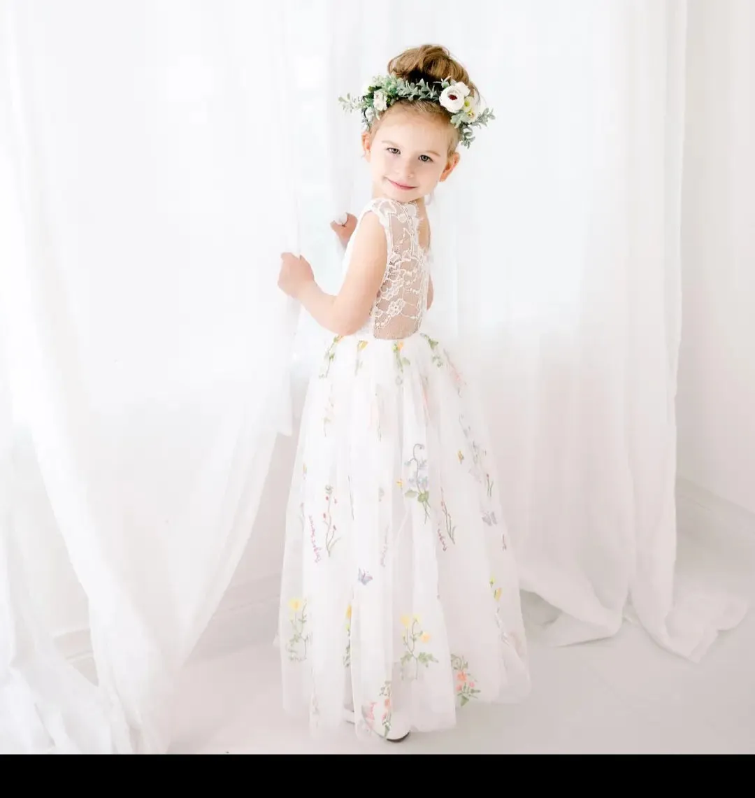 Girls  Floral Tulle Dress – Toddler to Big Kid (2T–9Y) | Birthday, Flower Girl, Special Occasion