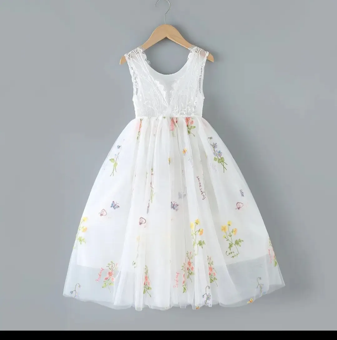 Girls  Floral Tulle Dress – Toddler to Big Kid (2T–9Y) | Birthday, Flower Girl, Special Occasion