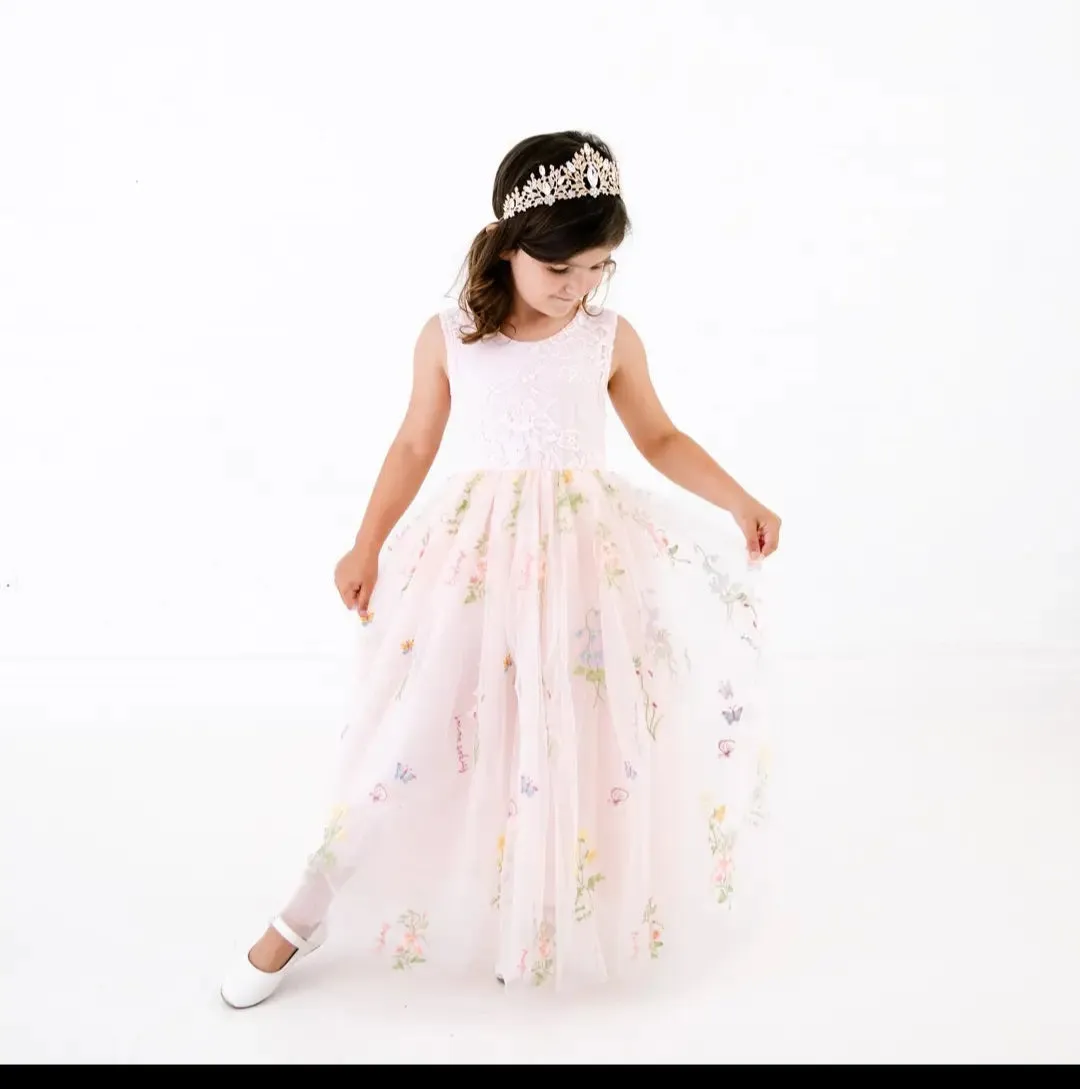 Girls  Floral Tulle Dress – Toddler to Big Kid (2T–9Y) | Birthday, Flower Girl, Special Occasion