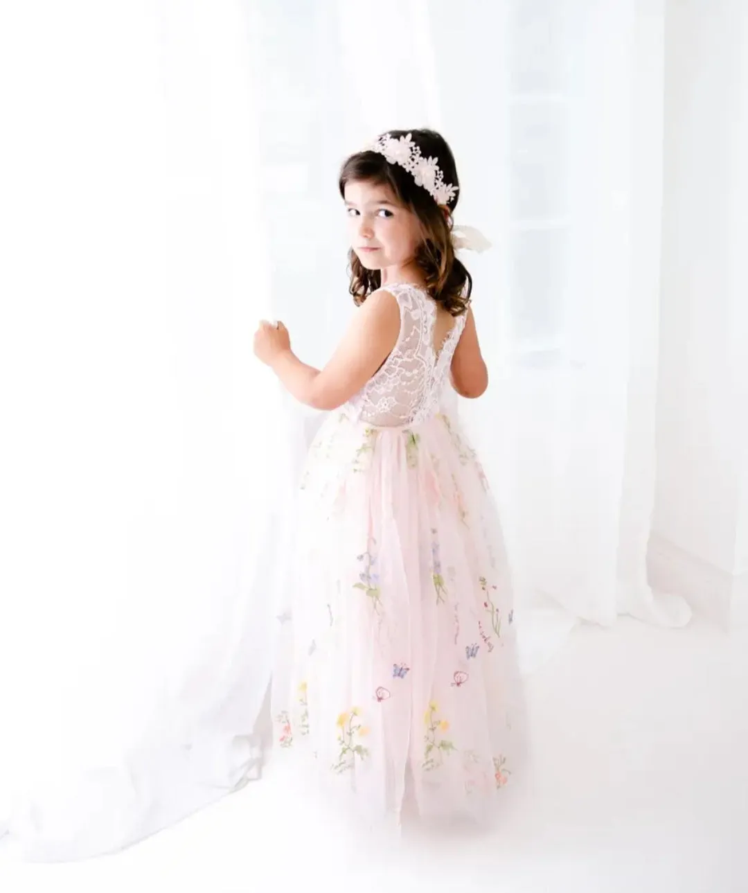 Girls  Floral Tulle Dress – Toddler to Big Kid (2T–9Y) | Birthday, Flower Girl, Special Occasion