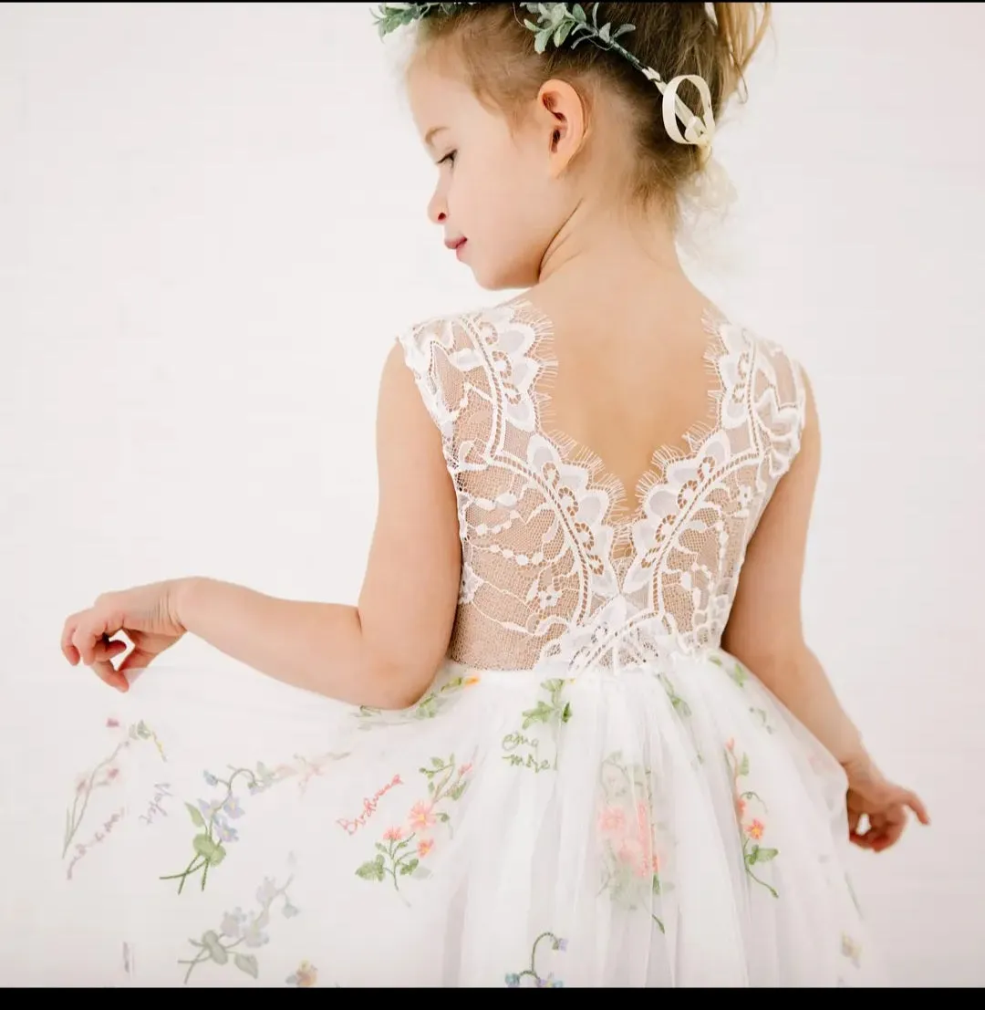 Girls  Floral Tulle Dress – Toddler to Big Kid (2T–9Y) | Birthday, Flower Girl, Special Occasion