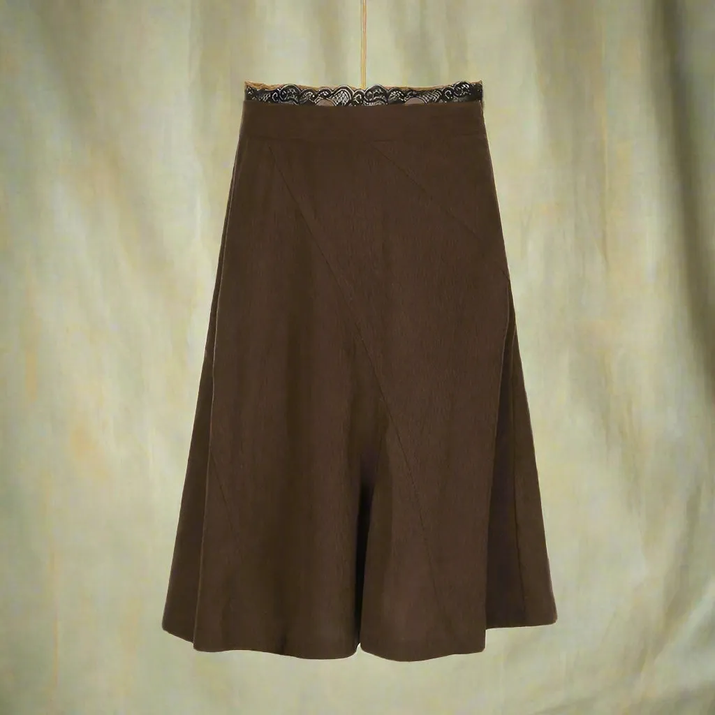 Goblincore Paneled A-Line Skirt