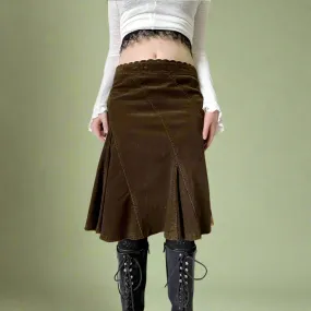 Goblincore Paneled A-Line Skirt