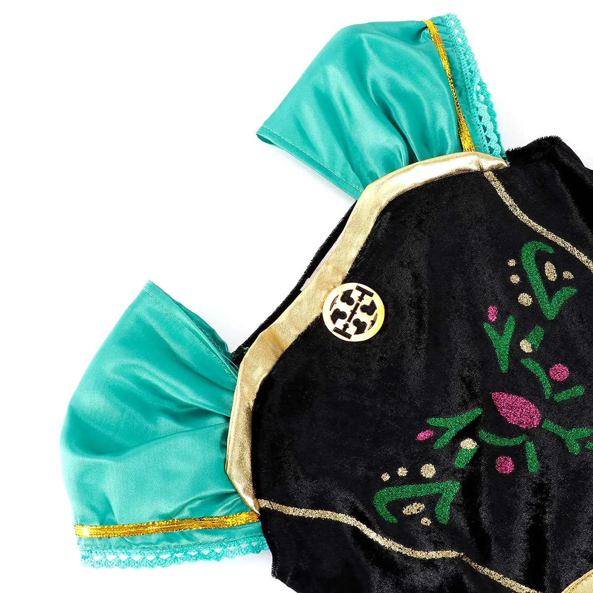 KAWELL Princess Anna Costumes Birthday Party Costume Cosplay Dress up for Little Girls