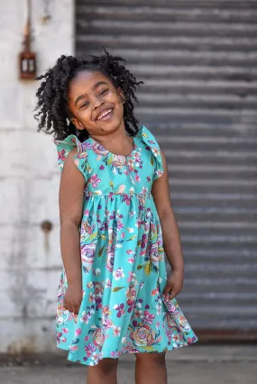 Laelle Mint Floral Dress