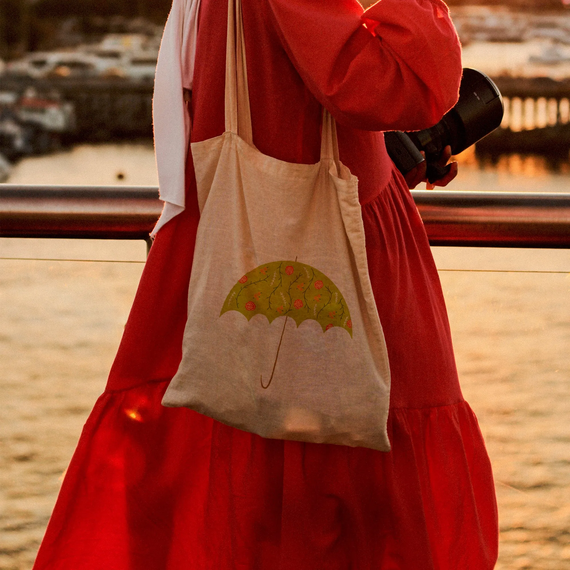 Leaf umbrella Tote Bag