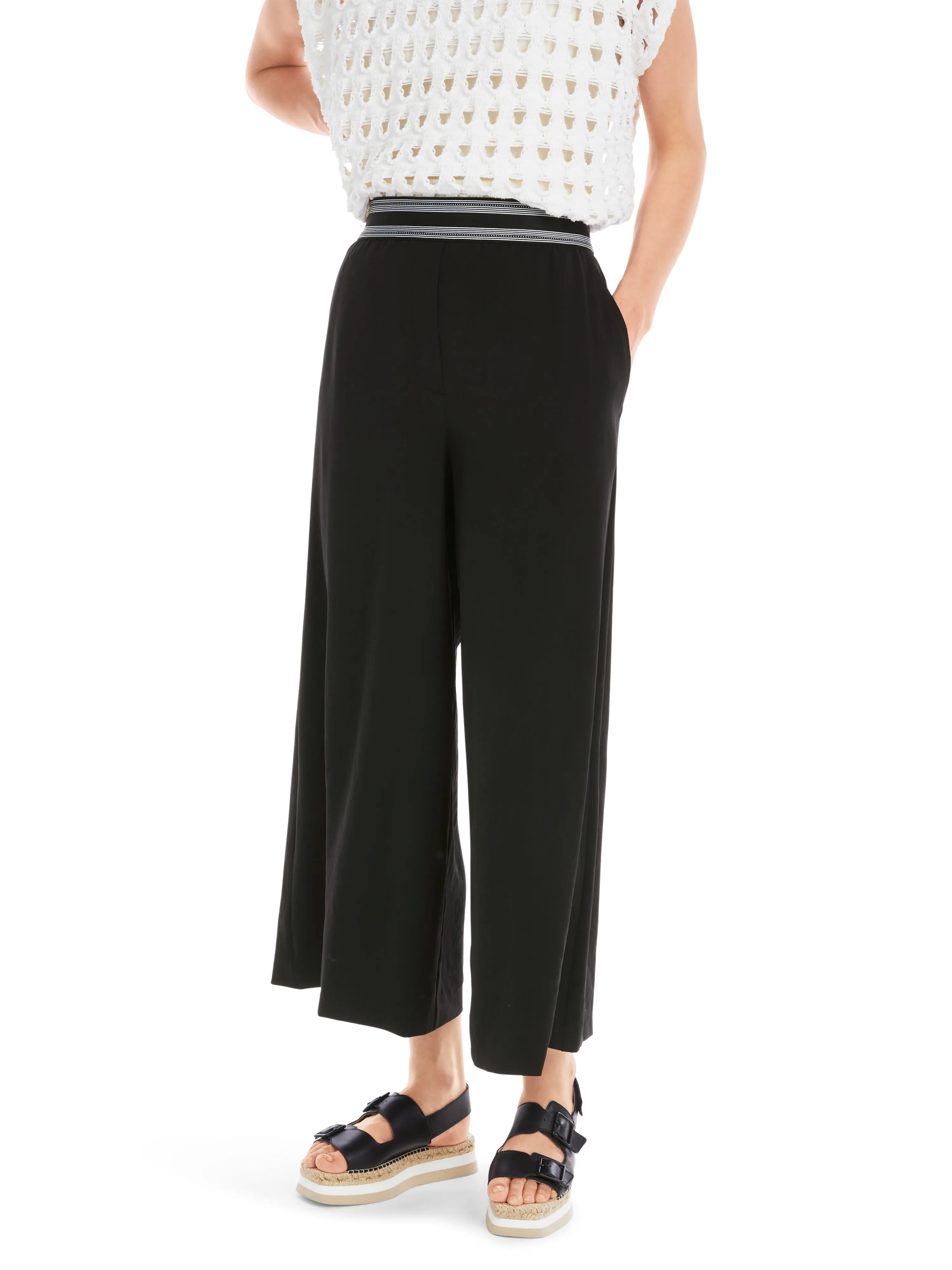 MARC CAIN Black Cropped Trousers