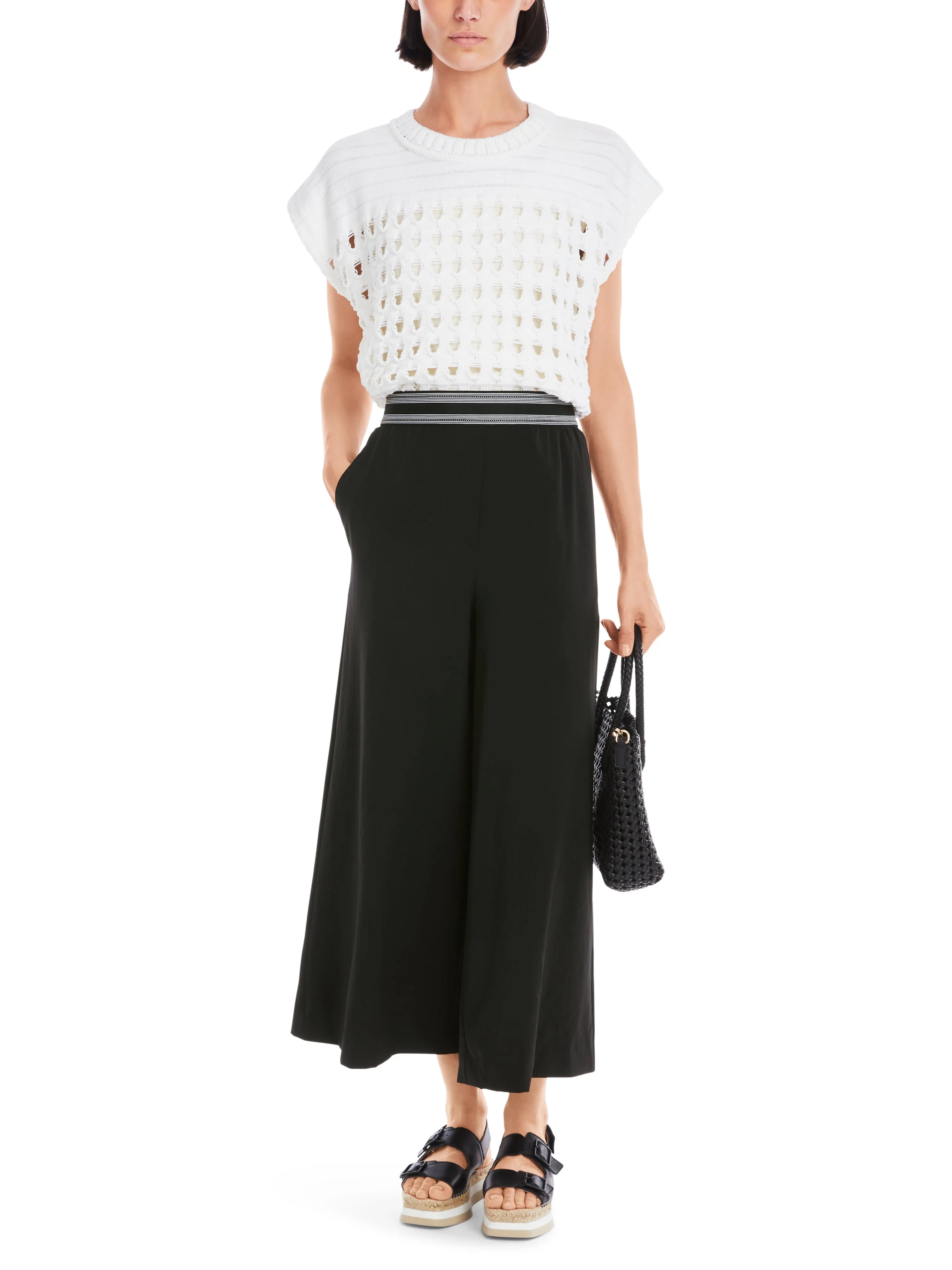 MARC CAIN Black Cropped Trousers