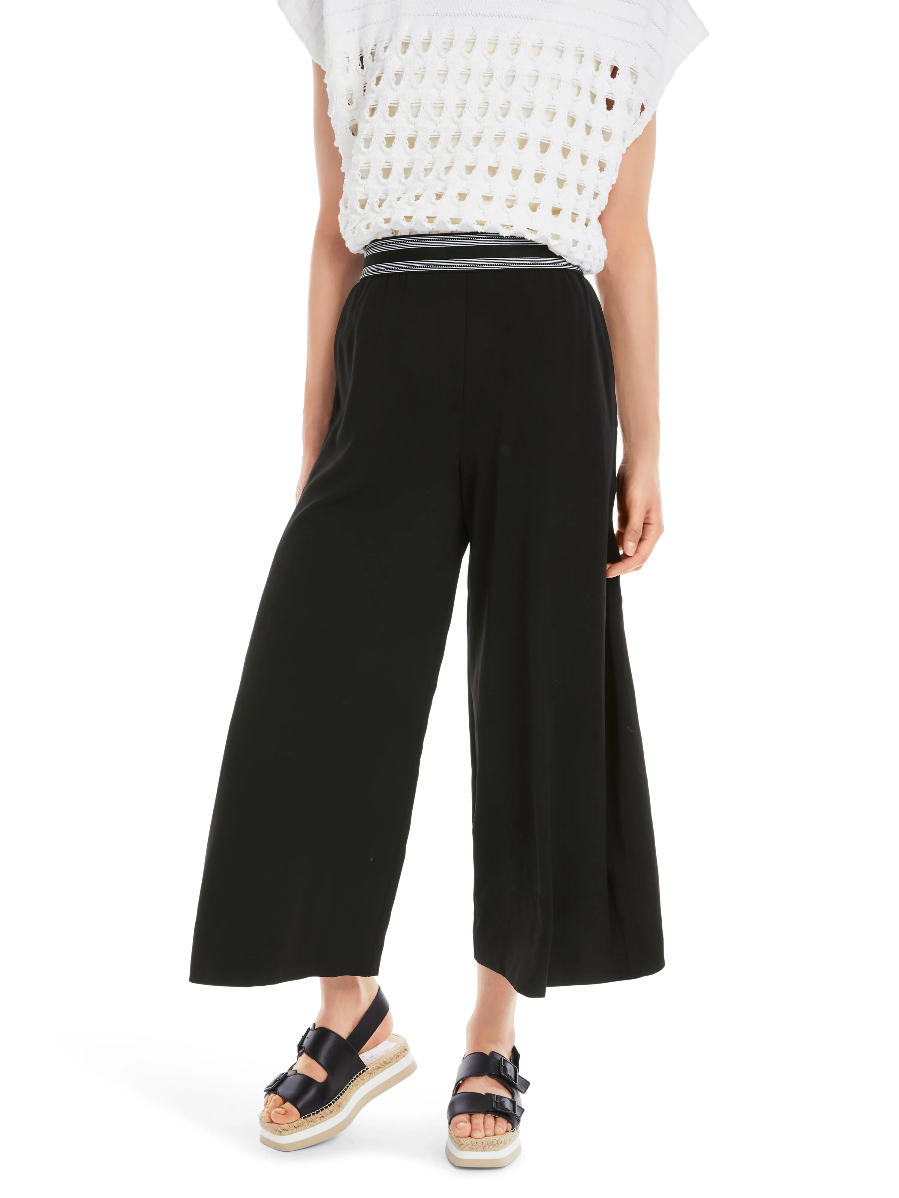 MARC CAIN Black Cropped Trousers