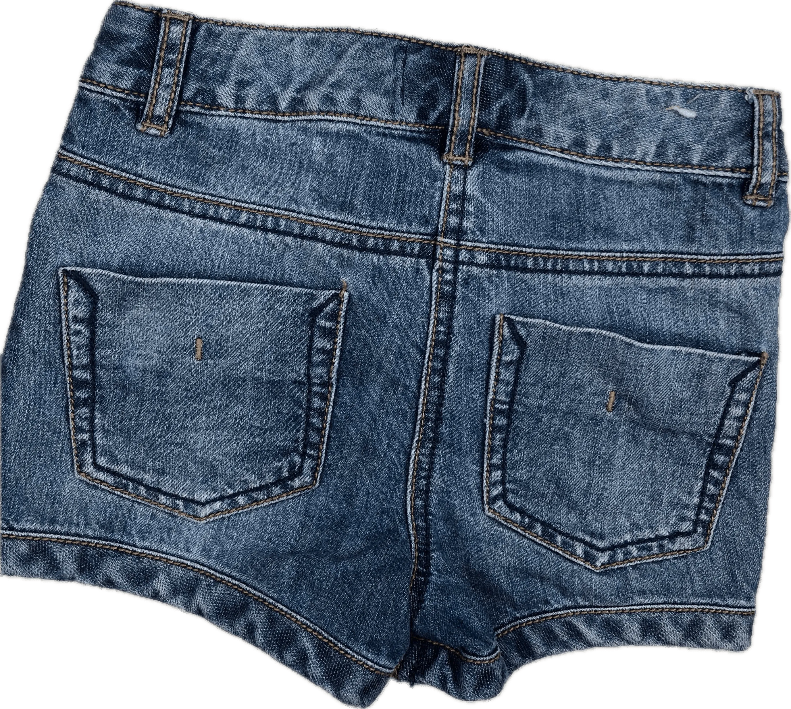 Next Girts Distressed Denim Shorts - Size 4Y