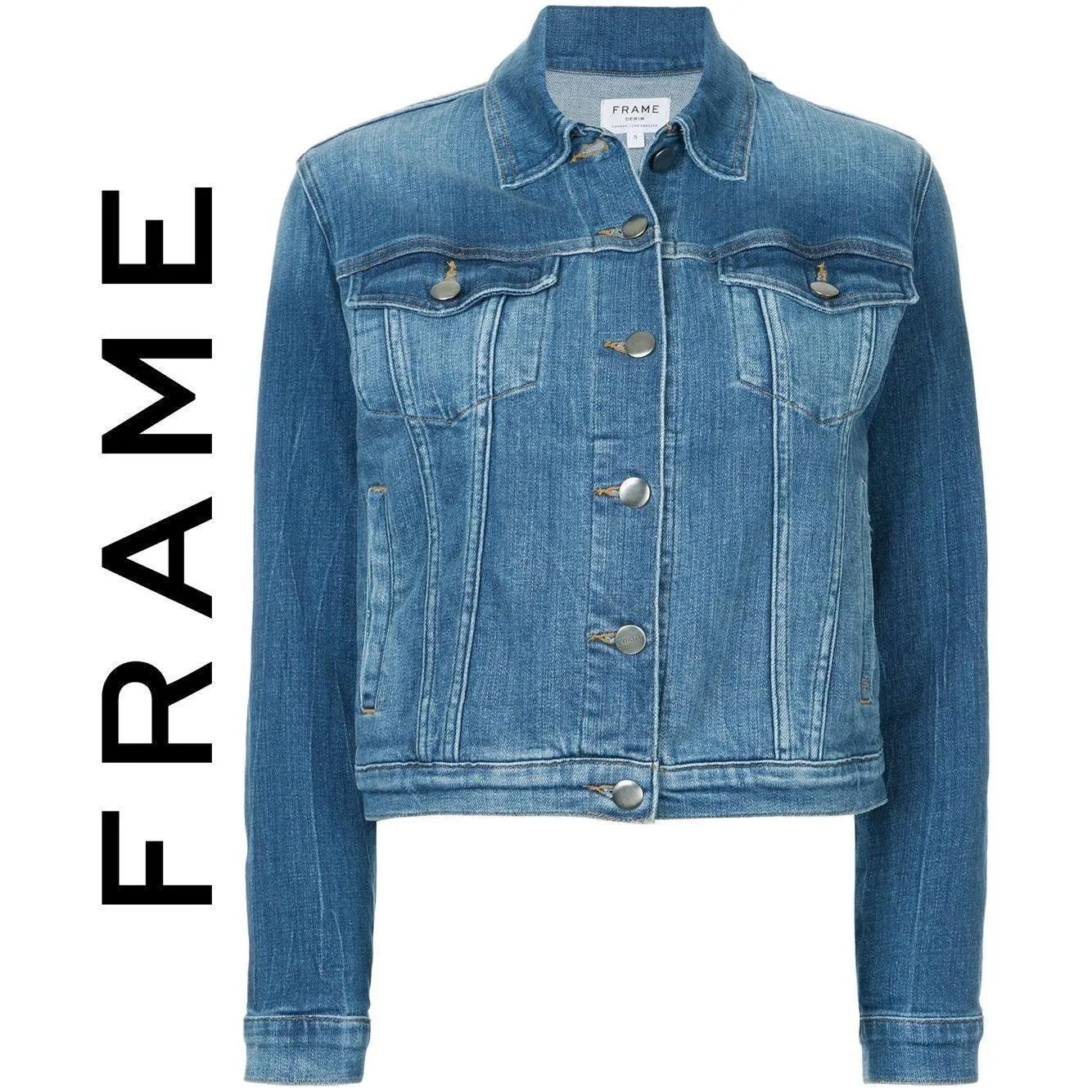 NWT - Frame 'Le Vintage' Stretch  Denim Jacket $319 - Size M