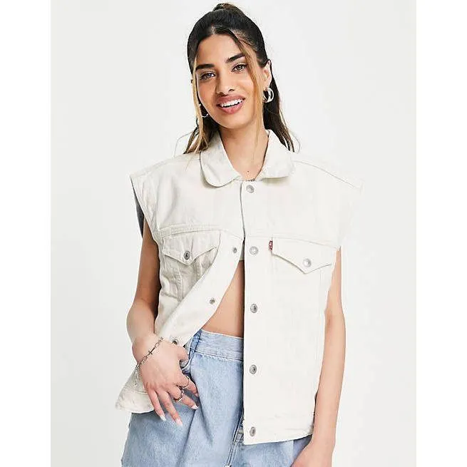 NWT - Levis Wellthread Sleeveless Trucker Jacket - Size L
