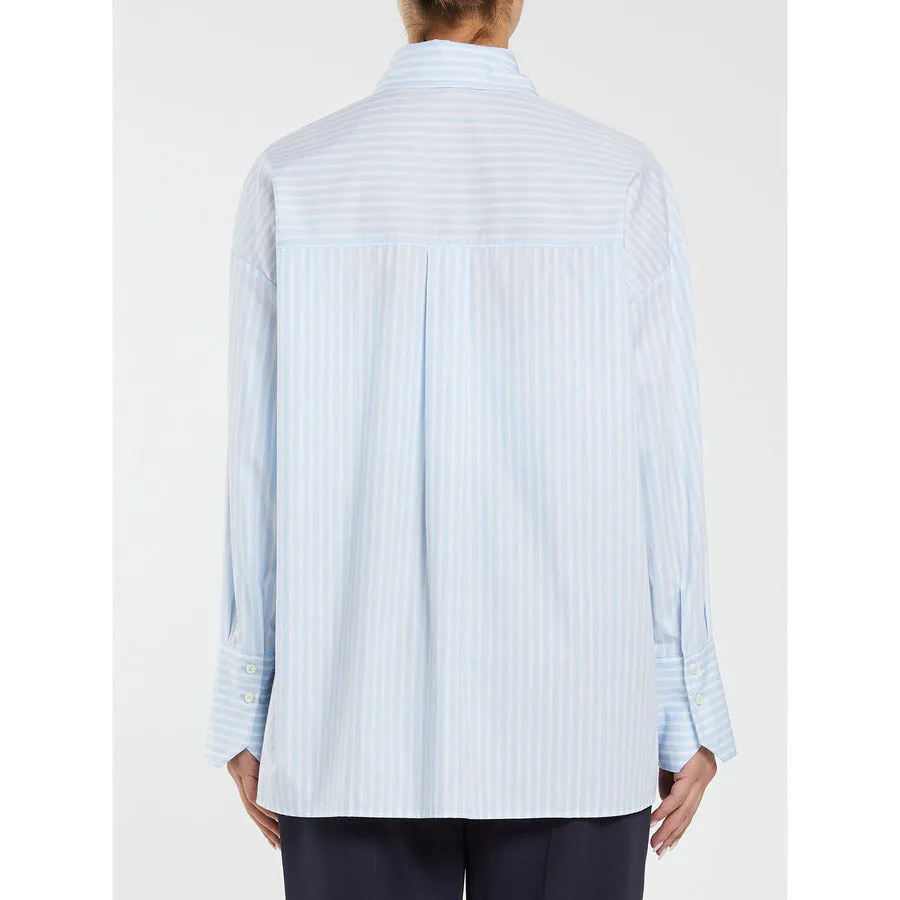 PENNY BLACK White & Blue Striped Shirt