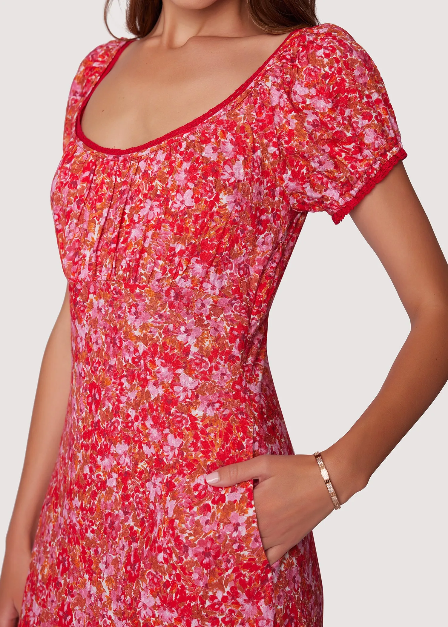 Petal Patch Midi Dress