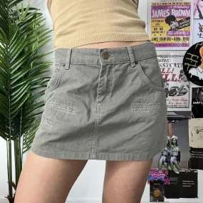 PIMKIE khaki cargo low rise mini skirt