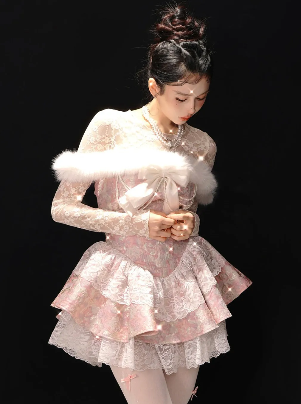 Ribbon Princess Letter Love Dress Rich