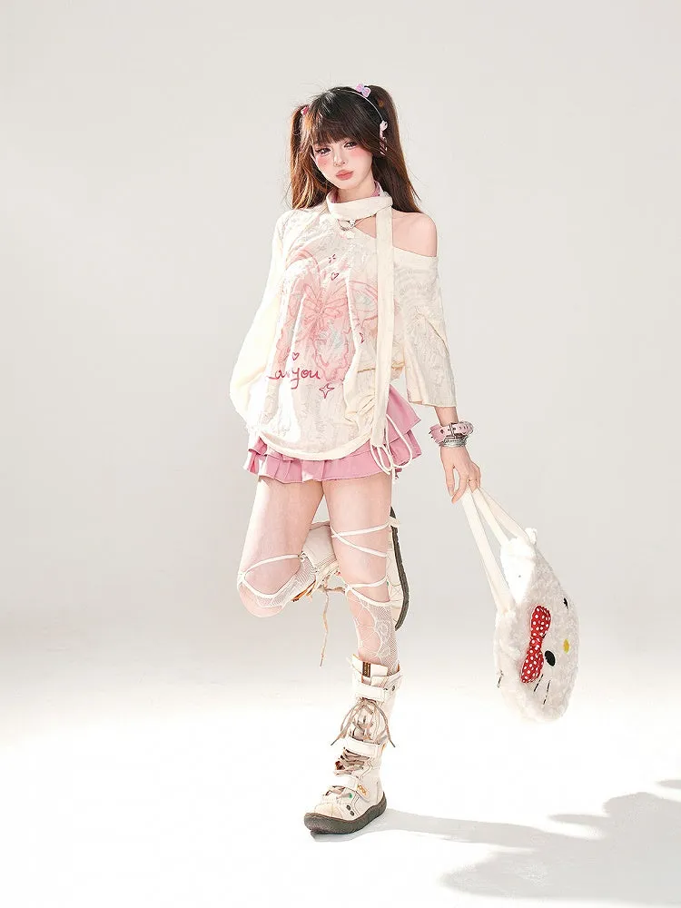 Tiered Mini Skirt Pink A-Line Glamorous