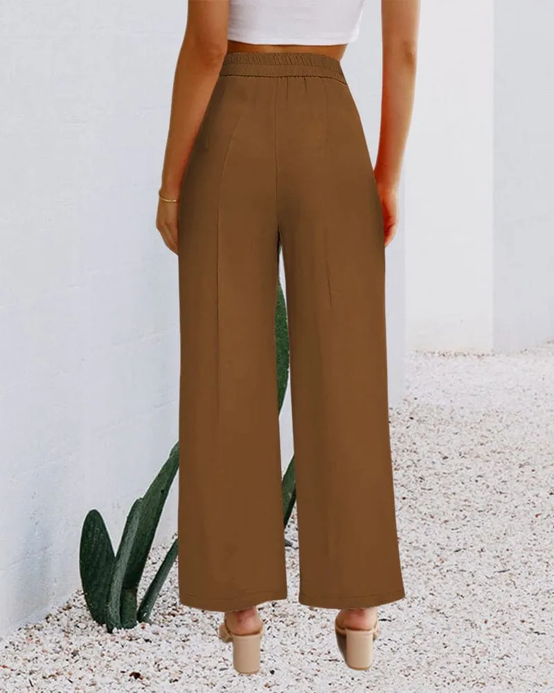 Women's High-Waisted Wide-Leg Trousers