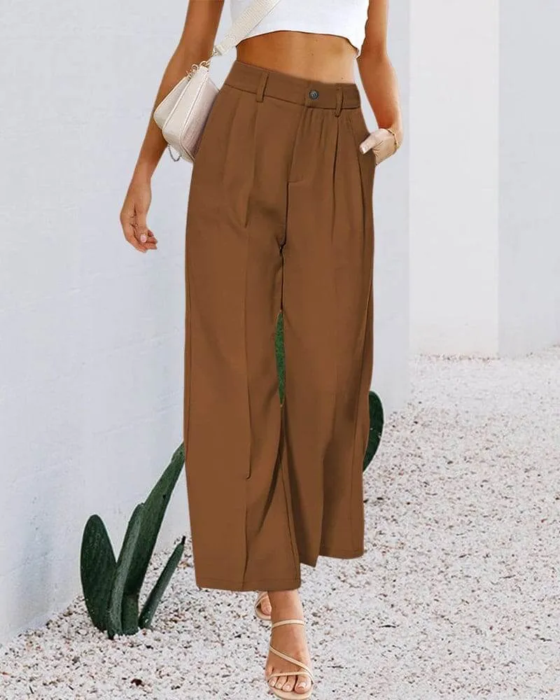 Women's High-Waisted Wide-Leg Trousers