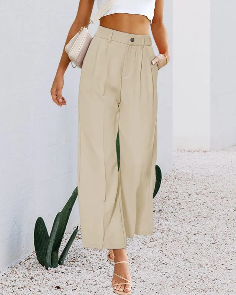 Women's High-Waisted Wide-Leg Trousers